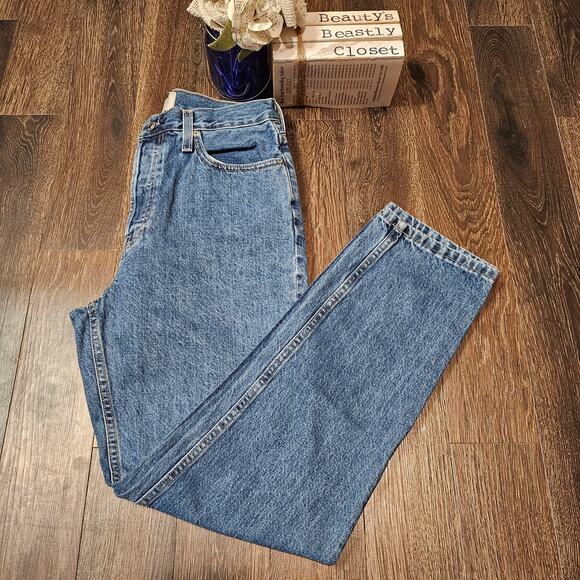 Everlane Jeans Medium Blue Wash Curvy 90s Cheeky Straight Organic Cotton Jean 27 - Picture 1 of 14